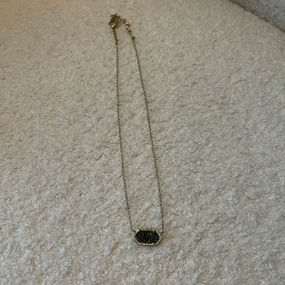 Elisa Pendant Necklace in platinum drusy